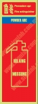 Photoluminescent Fire Extinguisher Missing signs F034L