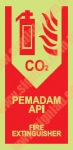 Photoluminescent Fire Extinguisher F028L